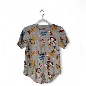 Disney 100 Junior Holiday Print T-shirt